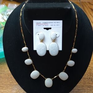 NWOT (#319) Kate Spade Pavé The Way Drop Statement Earring & Necklace Set